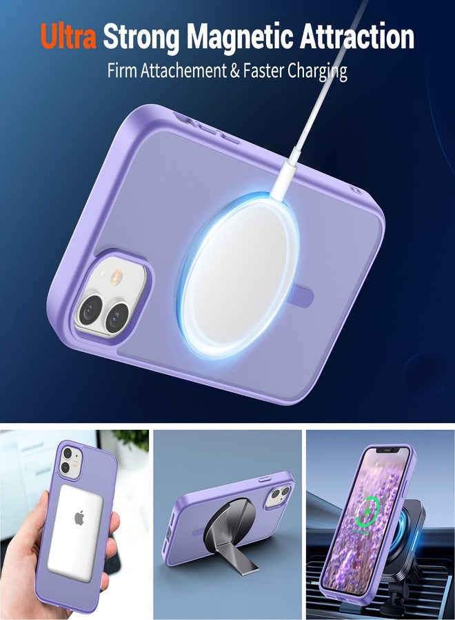 SUPFINE Magnetic for iPhone 11 Phone Case(Compatible with MagSafe)(Military Grade Drop Protection) Slim Translucent Matte Shockproof with Anti-Fingerprint Phone Case,Purple - Image 5