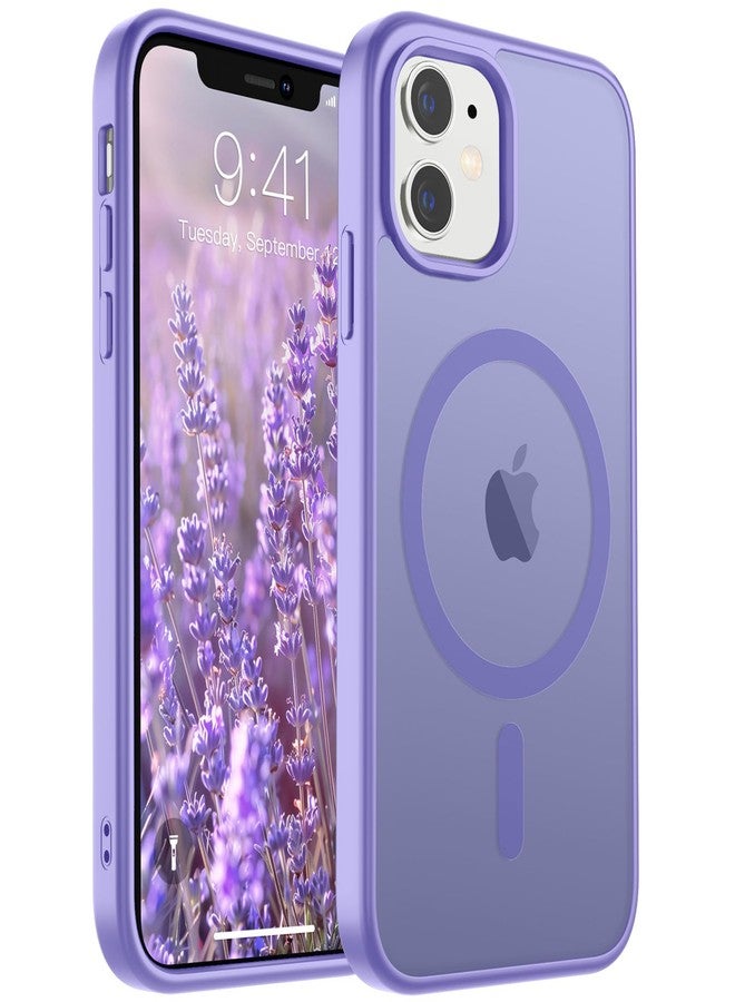 SUPFINE Magnetic for iPhone 11 Phone Case(Compatible with MagSafe)(Military Grade Drop Protection) Slim Translucent Matte Shockproof with Anti-Fingerprint Phone Case,Purple - Image 1
