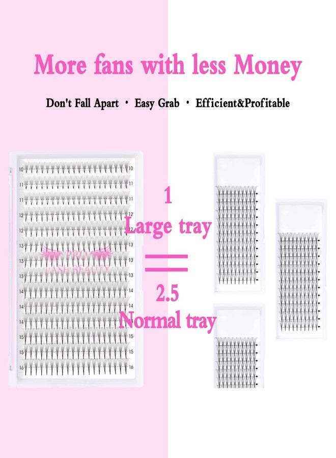 PRO LASHBEAUTY Premade Fans Eyelash Extensions 8D-C-0.07-9-16 Premade Volume Lash Extensions 320 Fans - Image 3