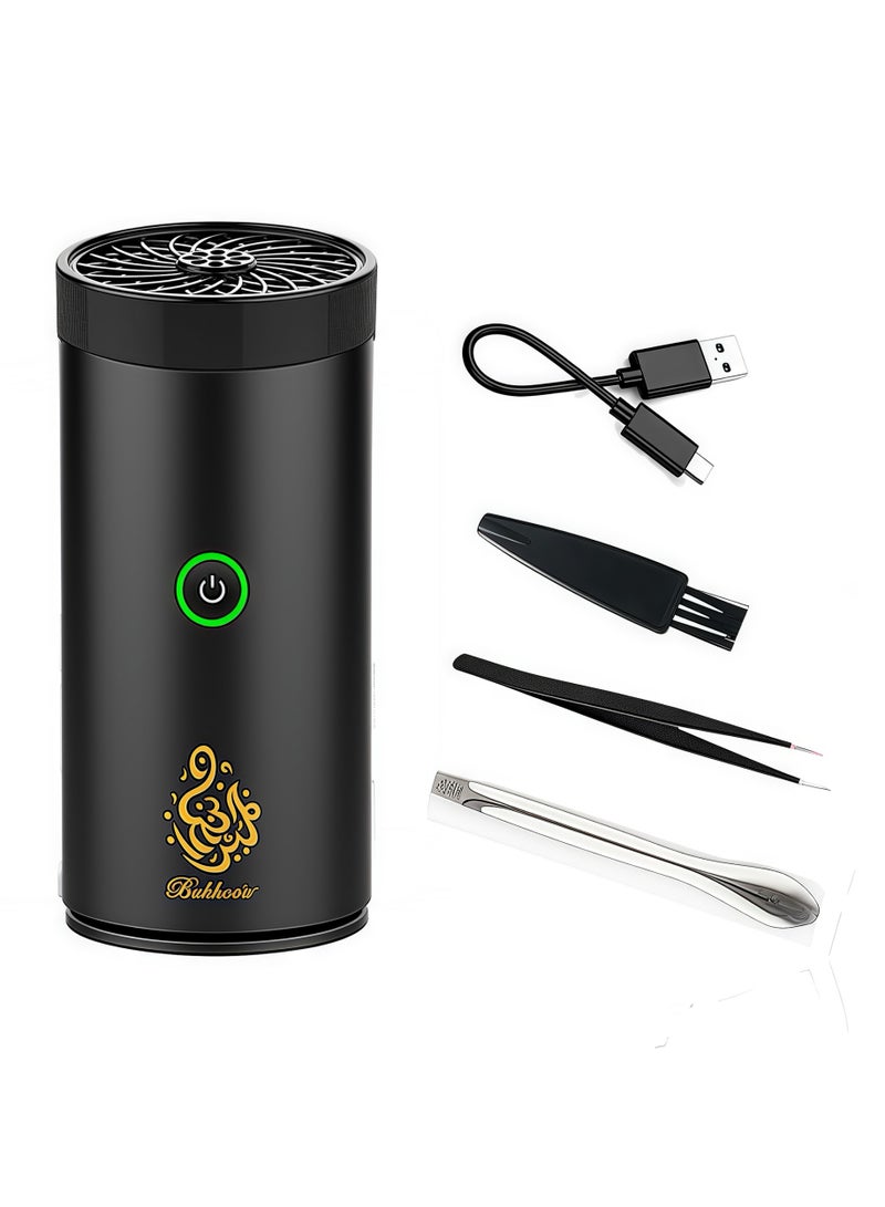 بخور مبخرة كهربائية محمولة وقابلة لإعادة الشحن للاستخدام المنزلي والمكتبي، آمنة وخالية من الدخان لنشر الروائح العطرية - Image 1