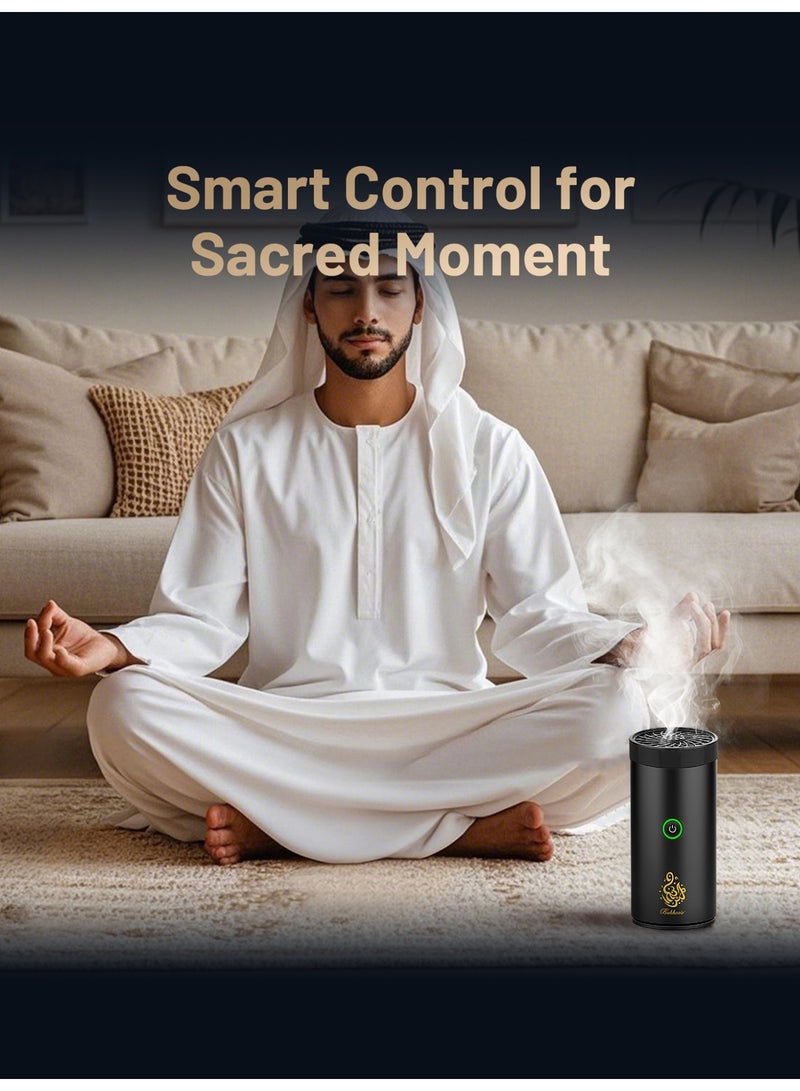 بخور مبخرة كهربائية محمولة وقابلة لإعادة الشحن للاستخدام المنزلي والمكتبي، آمنة وخالية من الدخان لنشر الروائح العطرية - Image 3