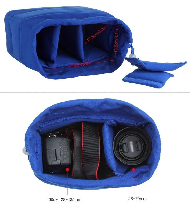 Koolertron Shockproof Camera Photo Bag for SLR TLR Camera Insert Partition Padded Case,Can be Put Directly Into the SLR Camera Bag With Freely Adjustable Compartment - Image 3