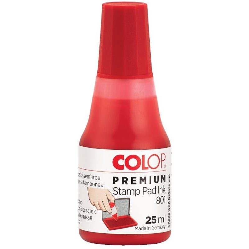 COLOP NonToxic Water Based 801 Premium Ink Red 25 ml - Image 2