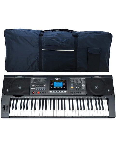 61 Key Keyboard Piano MK812 Professional Electronic Keyboard Digital Piano Keyboard Electronic Organ Piano with Sheet Music Stand, Power Supply,61 Keys Keyboard Bag