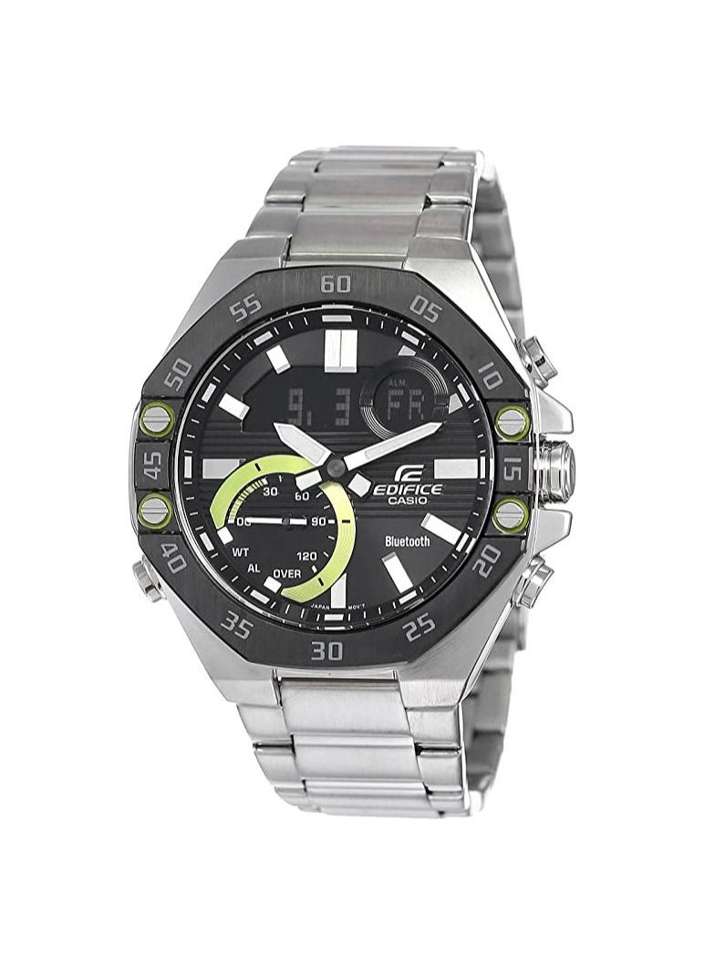 CASIO - CASIO EDIFICE-Smartphone Link Men's Black Dial Stainless Steel Band ECB-10DB-1ADF Analog - Image 1