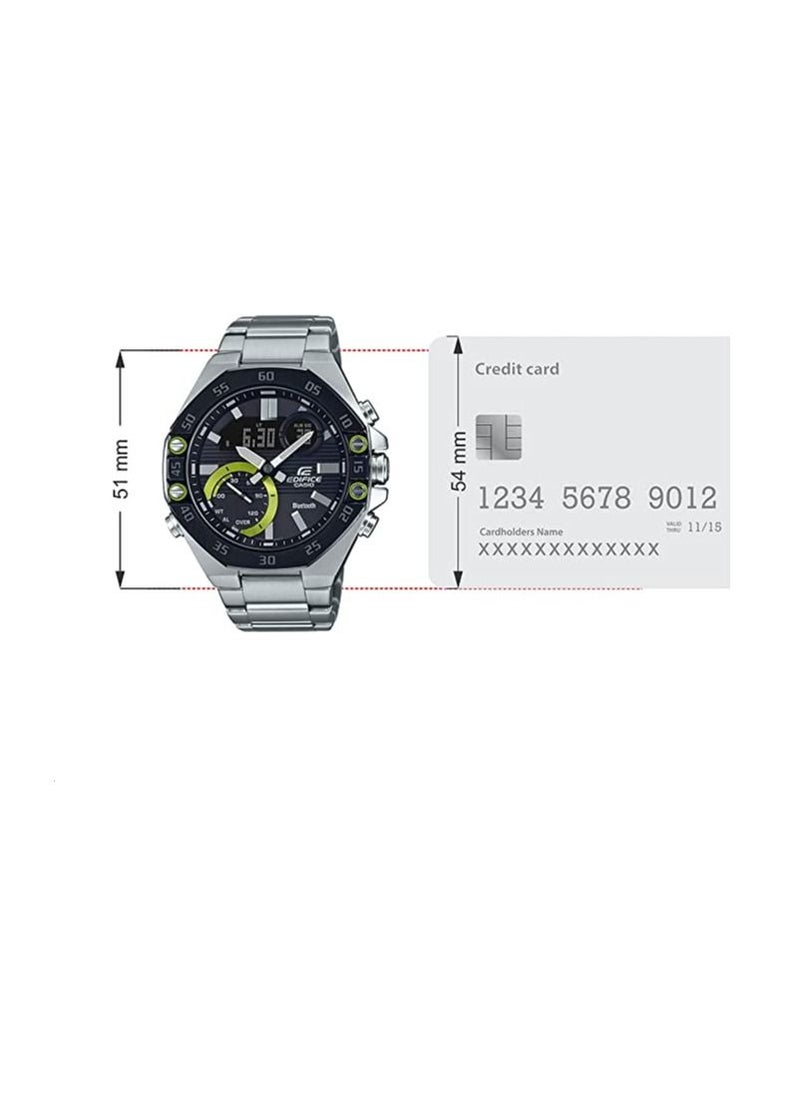 CASIO - CASIO EDIFICE-Smartphone Link Men's Black Dial Stainless Steel Band ECB-10DB-1ADF Analog - Image 1