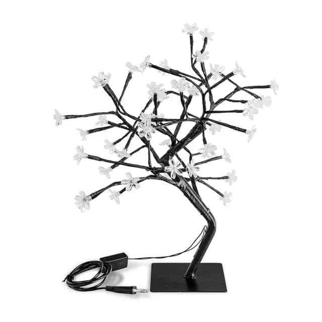 HUMAIZAR Bed Side Artificial Tree Lamp Cherry Blossom Silicone Flower 28 Led Lights Ramadan Festival Home Decor Eid Festival Room Decoration Blue Color - Image 3