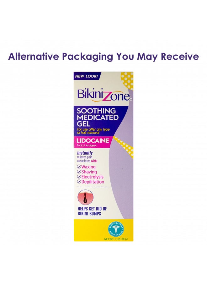 Bikini Zone Medicated After Shave Gel - Instantly Stop Shaving Bumps, Irritation, Redness & Itching in Sensitive Areas - Gentle, Clear Formula - Dermatologist Approved (1 oz)