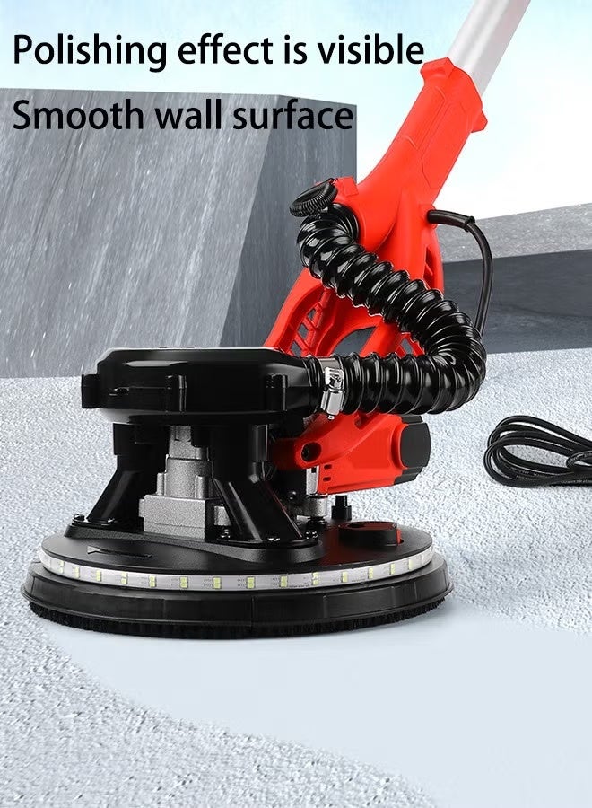 AOTUO Drywall Sander with Vacuum Dust Collector,1980W Sander Tool with 6 Variable Speed 1100-2700RPM, Drywall Sander Sander Tool,Extendable Handle, LED Light,50pcs Sanding Discs, Red - Image 2