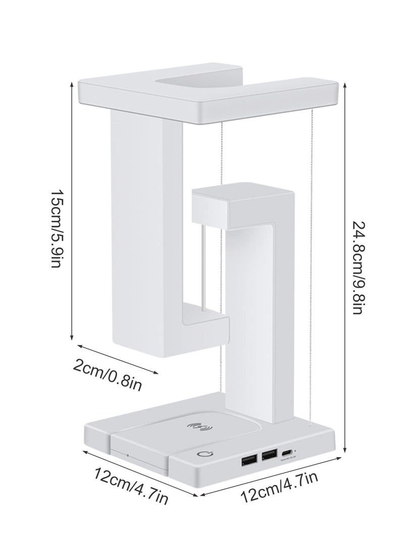 مصباح طاولة حديث مع تحكم باللمس ويو إس بي وشاحن لاسلكي سريع، ضوء LED ليلي قابل للتعتيم بثلاث طرق لديكور غرفة النوم والمعيشة - Image 2
