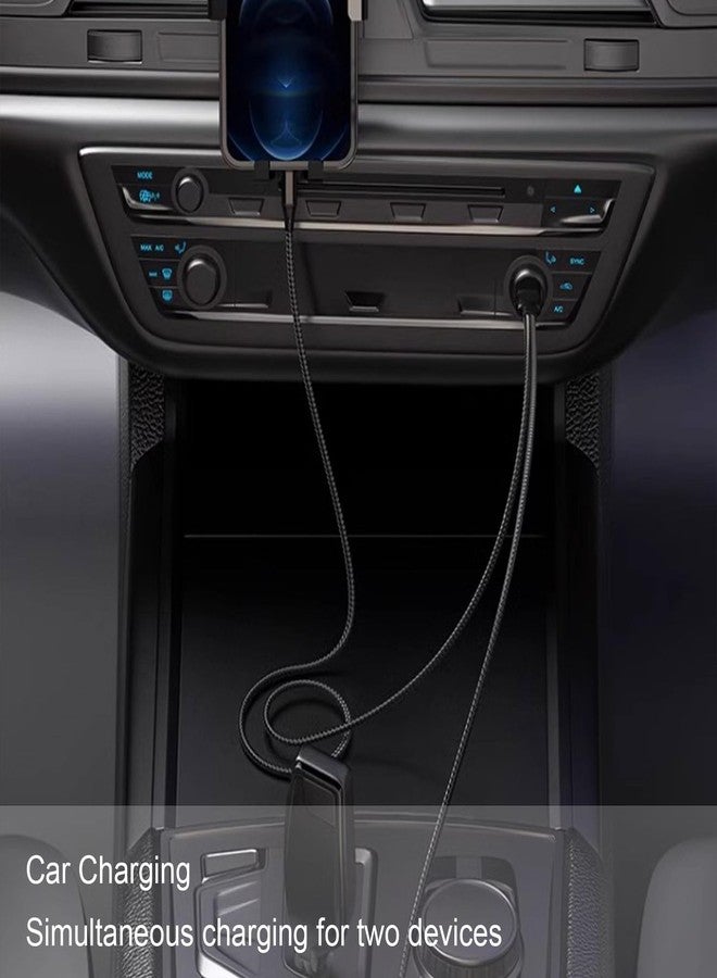 Grtoeud كابل تقسيم مزدوج USB C بطول 4 قدم 2 حزمة، كابل شحن متعدد 2 في 1 من النايلون، USB A إلى منفذ USB C مزدوج متوافق مع آبل آيفون 16/15، آيباد برو/إير، سامسونج S24، موتو، جوجل بيكسل 8، إل جي - Image 5