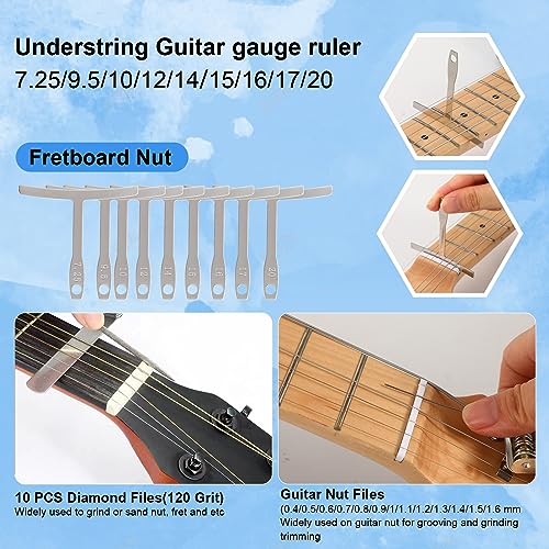 Giwaelro 72 PCS Guitar Tool Kit for Set Up, Intonation Adjustment and Repair, Guitar Maintenance Kit for Guitar Bass Banjo and Ukulele, Guitar Accessories for Guitar Enthusiast - Image 4