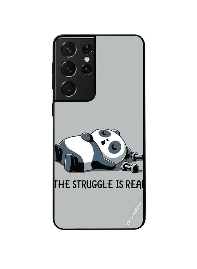 VR CREATIVE Protective Case Cover For Samsung Galaxy S21 Ultra 5G Struggle Is Real Design Multicolour - Image 1