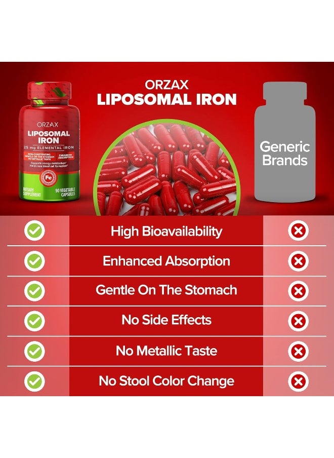 ORZAX Iron Supplement 25 mg -Liposomal Technology- High Bioavailability 90 Vegetable Capsules - pzsku/Z65A8A46FF607C109E593Z/45/_/1741000259/d11f2181-65ea-4da6-98c9-d8380896c746