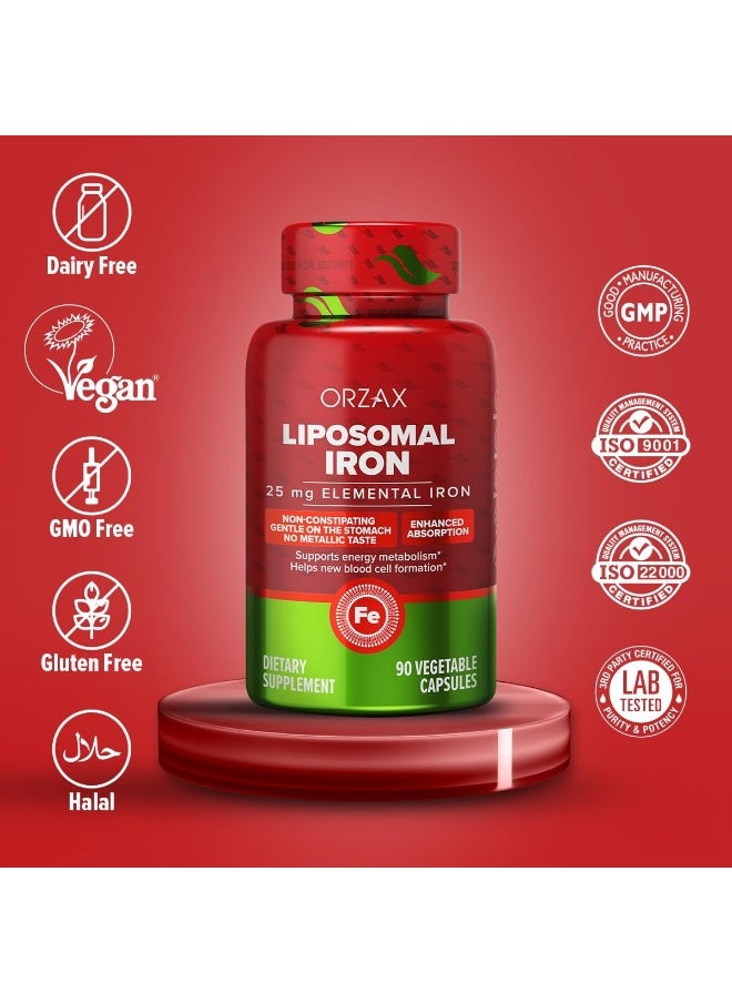 ORZAX Iron Supplement 25 mg -Liposomal Technology- High Bioavailability 90 Vegetable Capsules - pzsku/Z65A8A46FF607C109E593Z/45/_/1741000267/57407514-a2b9-4f22-a06d-bfb44fd4daa6