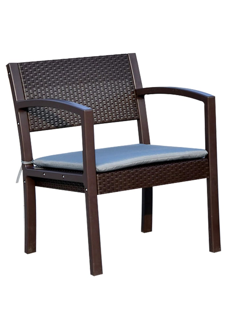 Living - 3 Pieces, Rattan Garden Table With 2 Chairs Set - Image 1