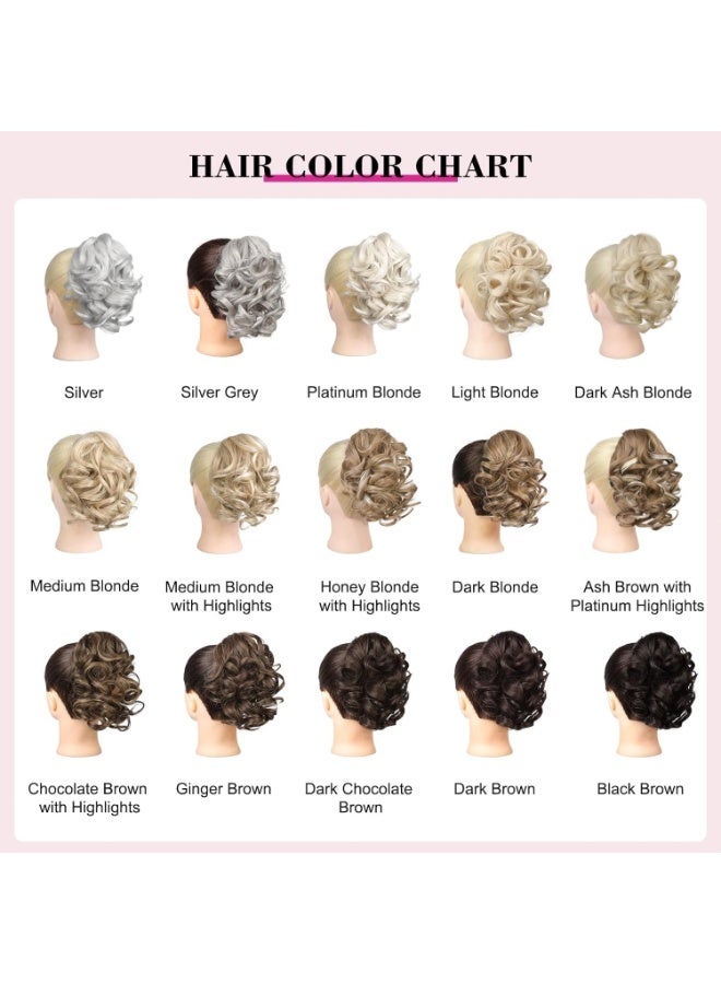 Ponytail Extension, Hair Pieces with Claw Clip, 9" Claw Clip in Short Curly Wavy Pony Hair Extension Jaw Clip on Pony Tail Hairpiece for Women - Dark Chocolate Brown - Image 3