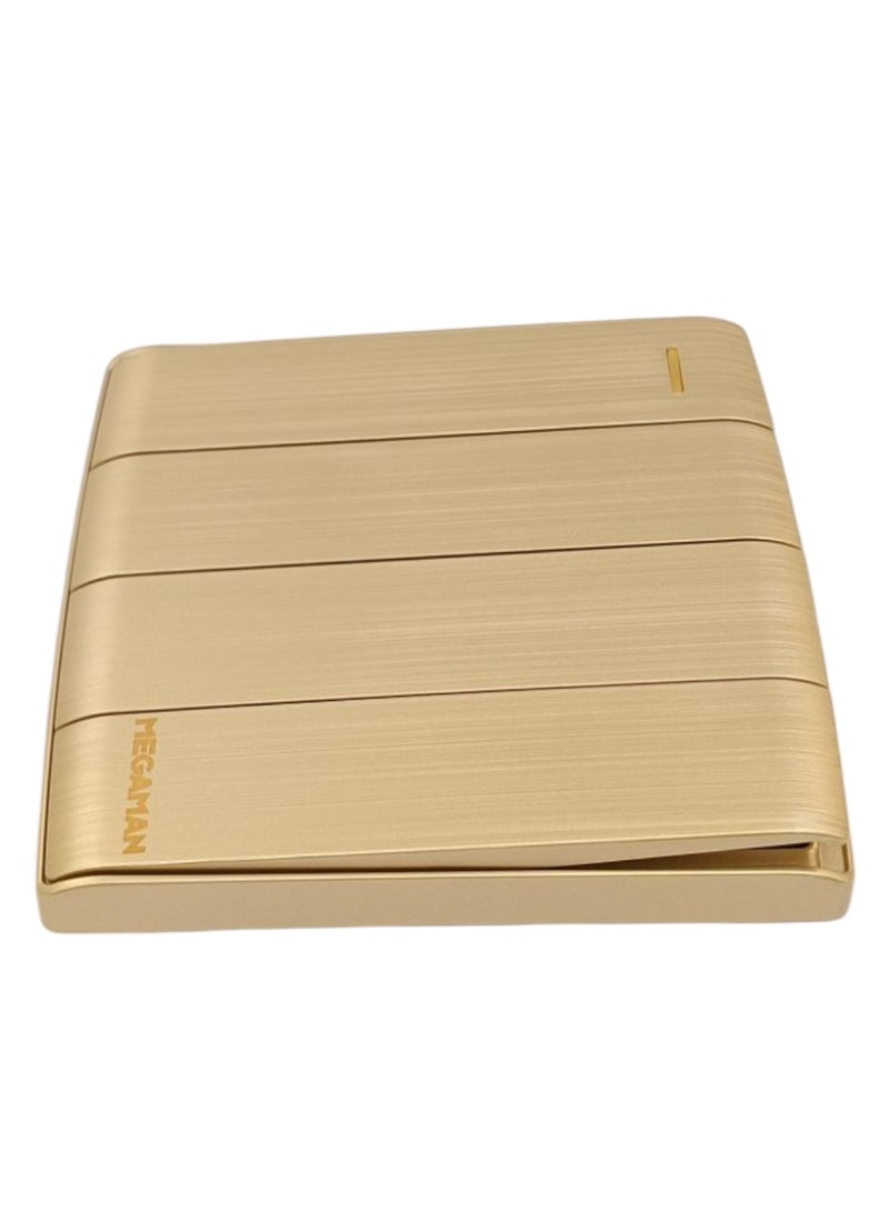 ميجامان Megaman Switch 4Gang 2Way 10Amp  - Gold - Image 3