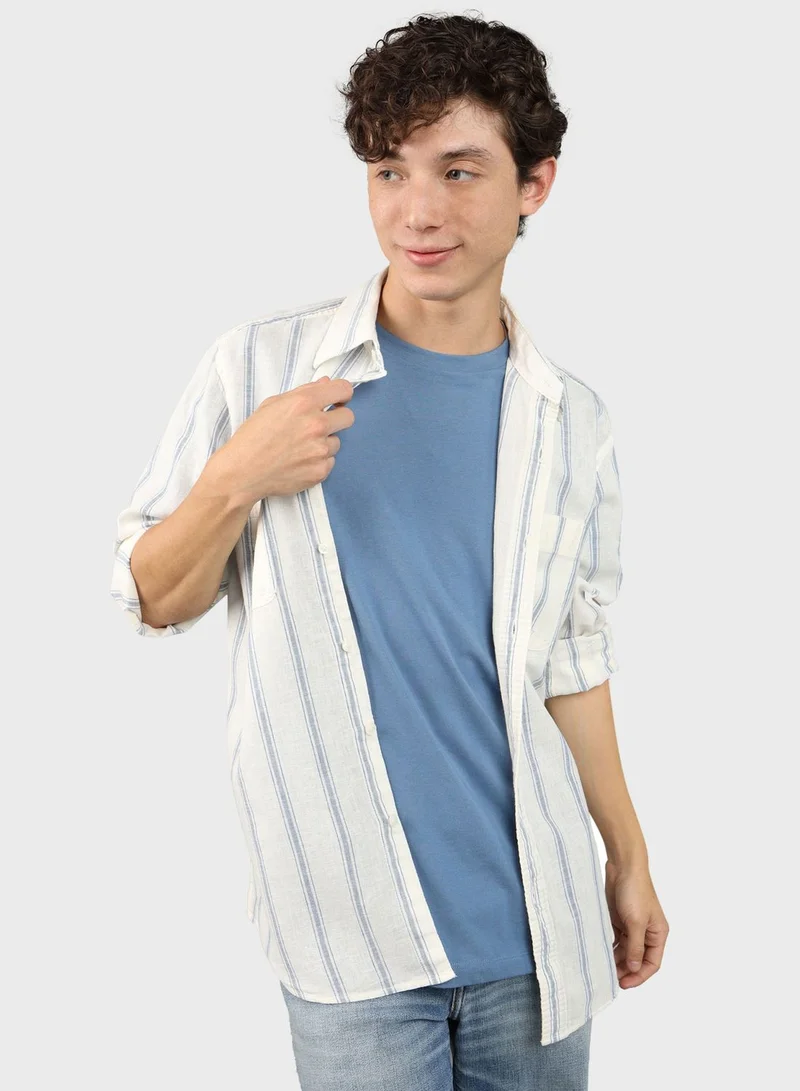 امريكان ايجل Striped Regular Fit Shirt