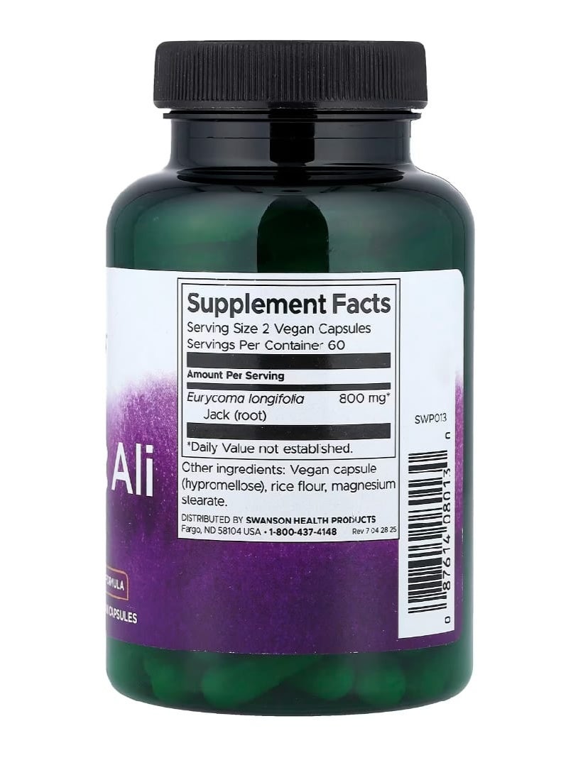 SWANSON Tongkat Ali 400 mg 120 Vegan Capsules - Image 2