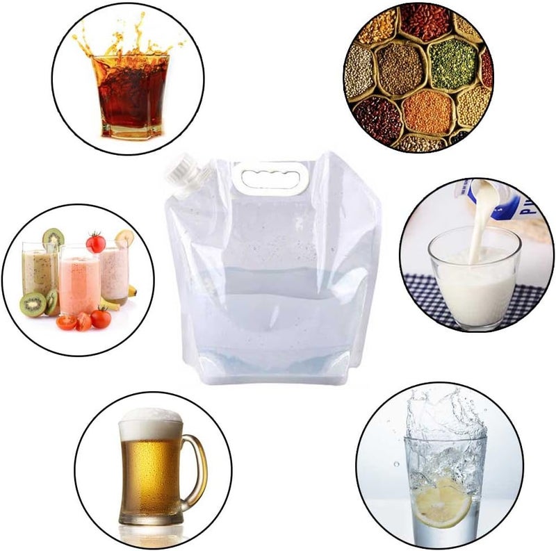 SUPANT Collapsible Emergency Water Jug Container Bag, Freezable, BPA Free Plastic Water Carrier Tank, Outdoor Folding Water Bag for Sport Camping Riding Mountaineer Backoacking, Food Grade - Image 3