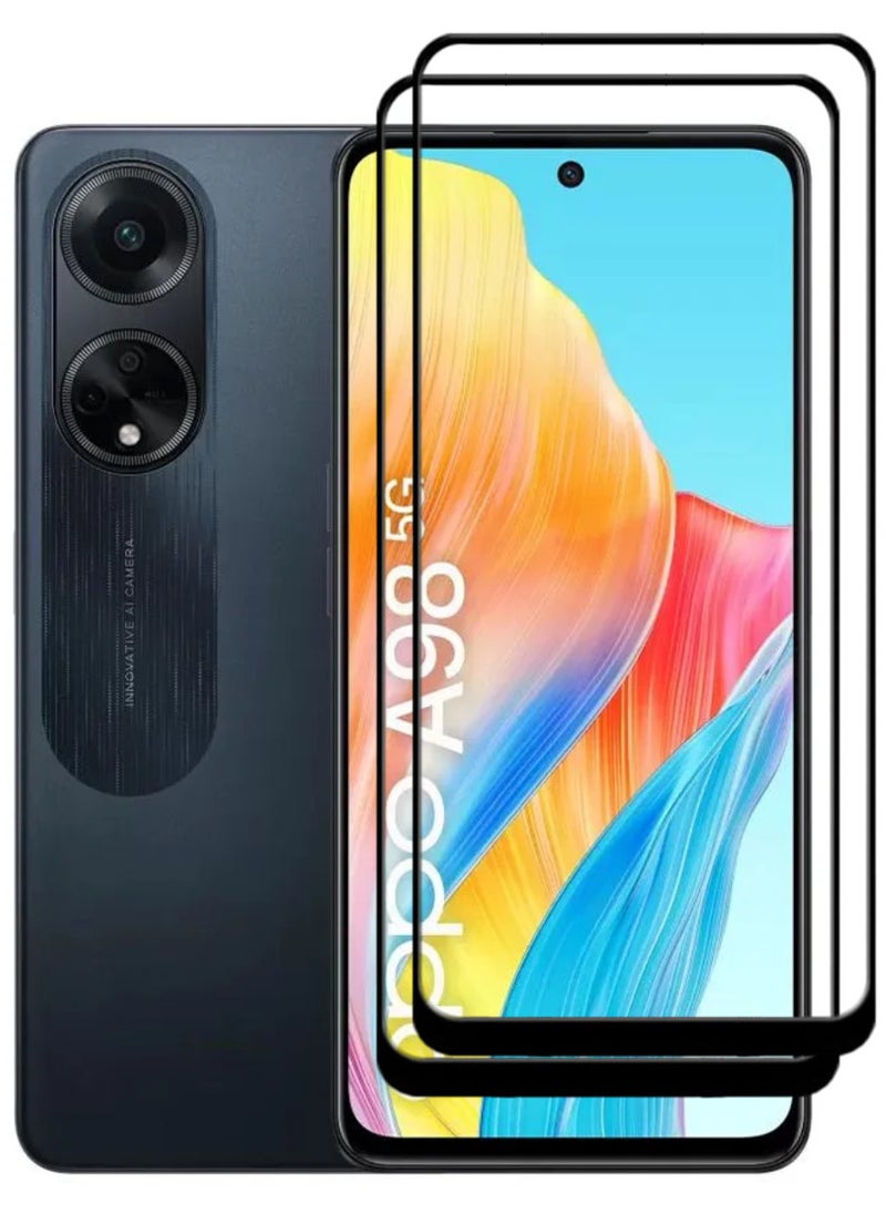 ACLIX 2 Pieces Antistatic ESD Dustproof Premium Quality High Definition Tempered Glass Screen Protector Designed For Oppo A98 - Image 1
