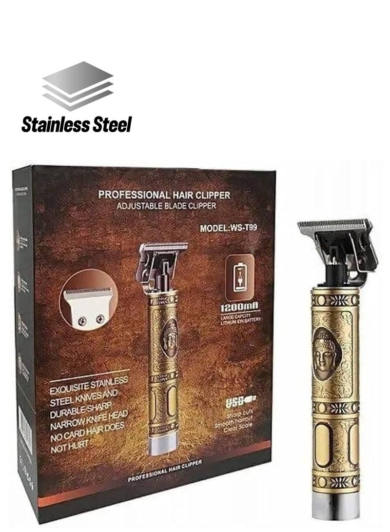 ELTRAZONE Professional Hair Clipper and Beard Trimmer, Gold, WS-T99 - Image 1