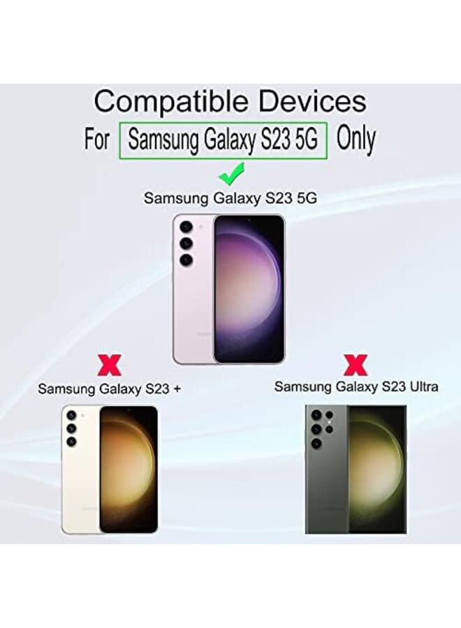 ايبيويند واقي شاشة لهاتف سامسونج جالاكسي S23 5G 6.1 بوصة مع قطعتين من الزجاج المقسى، قطعة واحدة من واقي عدسة الكاميرا، قطعة واحدة من فيلم ألياف الكربون الداعم، قارئ بصمات الأصابع، سهل التركيب - Image 2