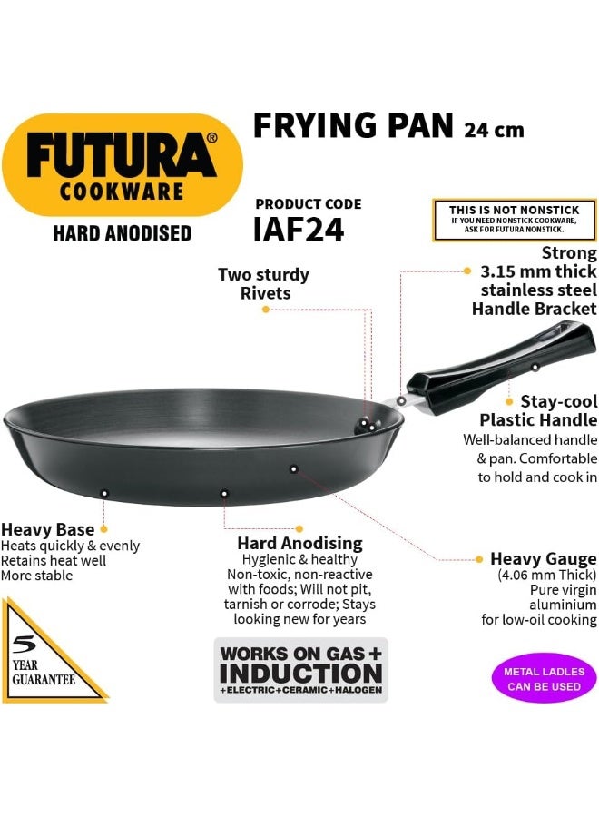 Hawkins مقلاة فutura صلبة مؤكسدة بقاعدة متوافقة مع الحث باللون الأسود 25 سم - Image 2