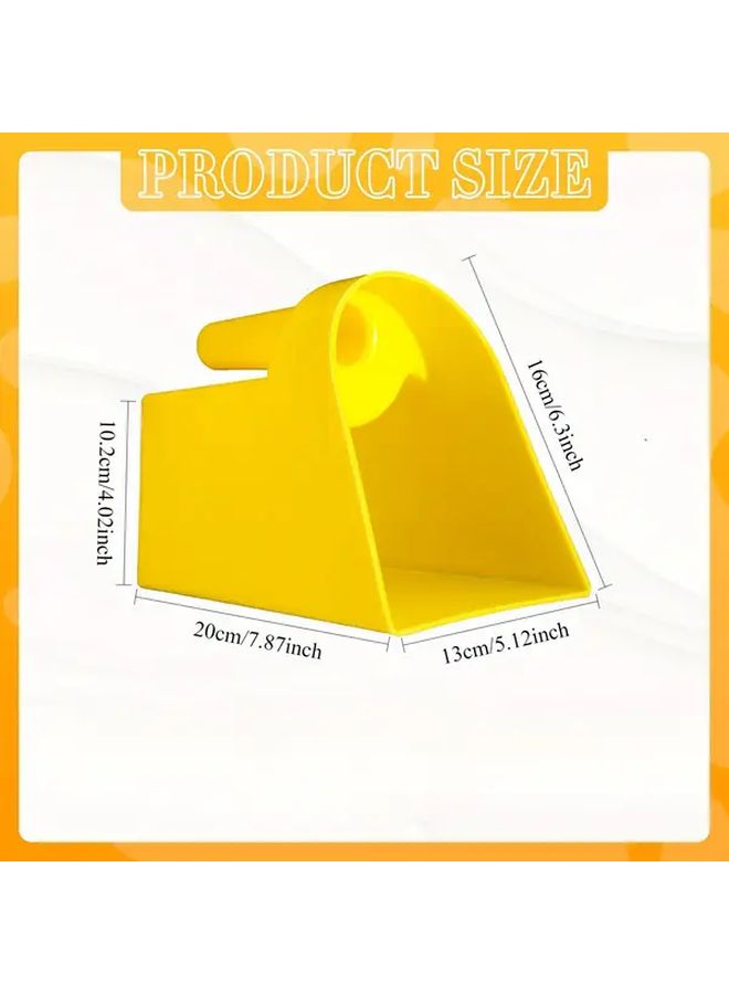 2pcs Heavy Duty Plastic Feed Scoops Ergonomic Handle Stackable Design Durable Polypropylene Yellow Grain Scoop For Horse Stables Chicken Coops Livestock Farm Use - Image 3
