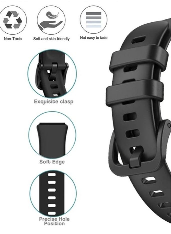 HW Silicone Watchband For Huawei Band 8 Huawei Band 9 Strap SmartWatch WristbandBracelet Wriststrap Sport Replacement，Transparent Protective Shell  - Image 3