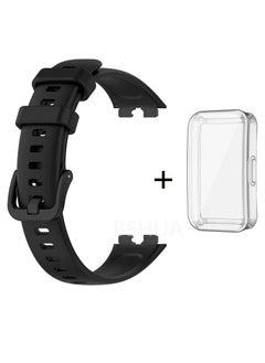HW Silicone Watchband For Huawei Band 8 Huawei Band 9 Strap SmartWatch WristbandBracelet Wriststrap Sport Replacement，Transparent Protective Shell  - Image 1