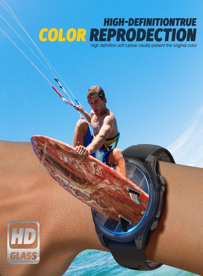Orzero (4 Pack) Watch Screen Protector Compatible for GRMN Fenix 8 Solar 47mm/GRMN Fenix E 47mm, Tempered Glass 9 Hardness HD Anti-Scratch Bubble Free - Image 3