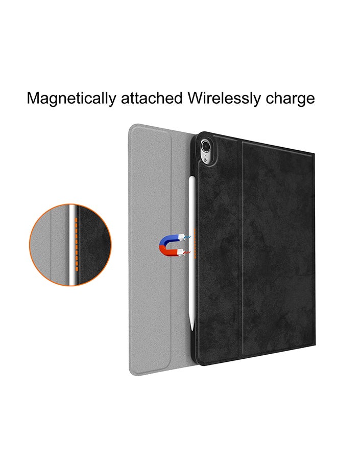 Alyashmac Wireless Bluetooth Keyboard With Case Cover For iPad Pro 11 - English Black - Image 4