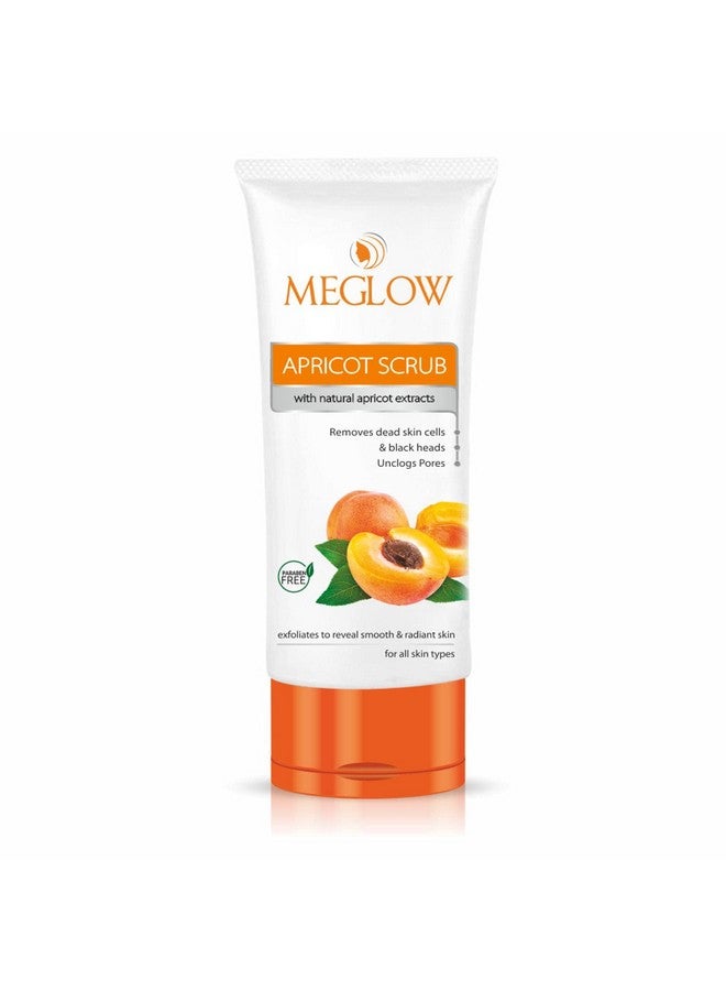 MEGLOW Apricot Scrub 70G Each, Pack Of 3 - Paraben Free Formula || Enriched With Natural Apricot Extracts, Vitamin E And Aloe Vera Extract || Remove Dead Skin Cells || All Skin Type || Helps To Make Skin Smooth And Radiant - Image 1