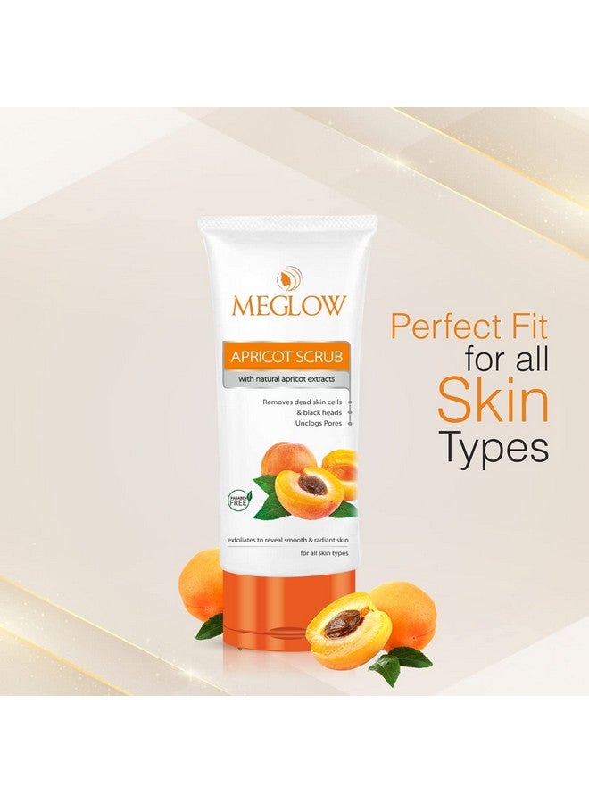 MEGLOW Apricot Scrub 70G Each, Pack Of 3 - Paraben Free Formula || Enriched With Natural Apricot Extracts, Vitamin E And Aloe Vera Extract || Remove Dead Skin Cells || All Skin Type || Helps To Make Skin Smooth And Radiant - Image 2