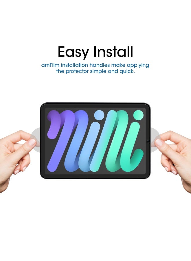 eGreen99 2Pcs for iPad mini (2024/2021) 7th/6th 8.3-Inch Screen protector, suitable protective cover friendly tempered glass high-definition transparent film， high-definition transparent tempered glass film protection，Clear - Image 3