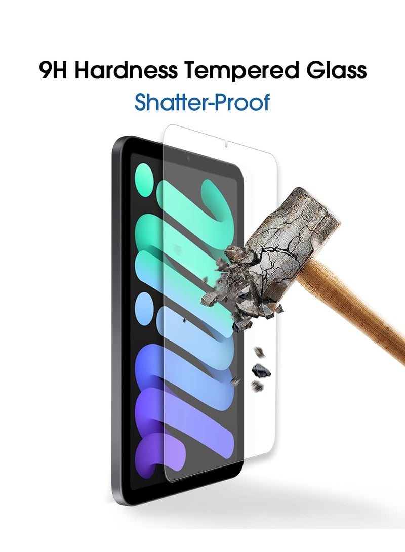 eGreen99 2Pcs for iPad mini (2024/2021) 7th/6th 8.3-Inch Screen protector, suitable protective cover friendly tempered glass high-definition transparent film， high-definition transparent tempered glass film protection，Clear - Image 4