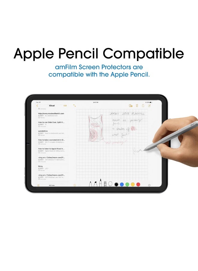 eGreen99 2Pcs for iPad mini (2024/2021) 7th/6th 8.3-Inch Screen protector, suitable protective cover friendly tempered glass high-definition transparent film， high-definition transparent tempered glass film protection，Clear - Image 5