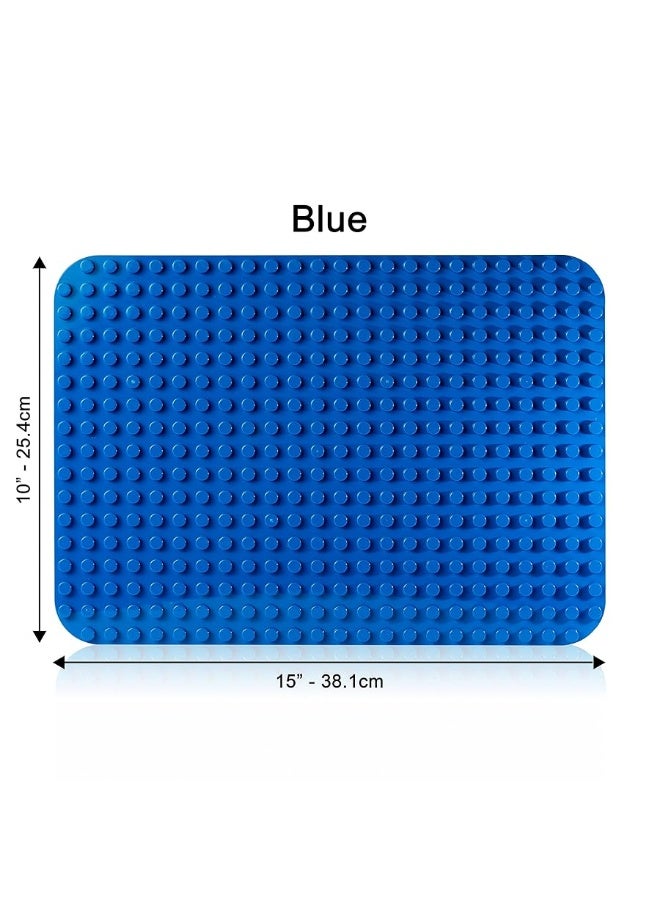 Apostrophe Games Large Building Blocks Base Plates Compatible with All Major Brands â€“ 15 x 10 Inches for Construction Bricks â€“ 4-Pack Multicolor for Table and Floor Use, STEM Learning - Image 2