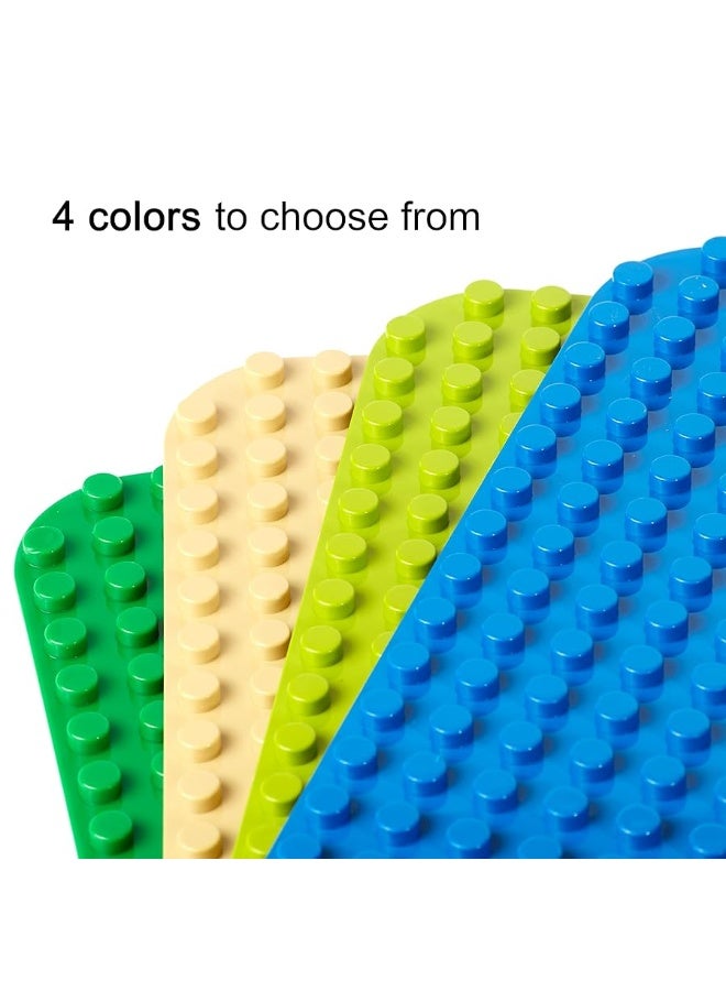 Apostrophe Games Large Building Blocks Base Plates Compatible with All Major Brands â€“ 15 x 10 Inches for Construction Bricks â€“ 4-Pack Multicolor for Table and Floor Use, STEM Learning - Image 3