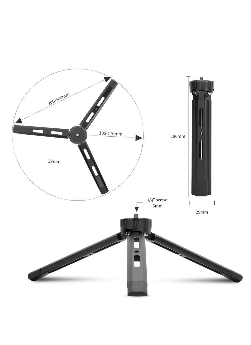 Y&D - Metal Mini Tripod Aluminum Desktop Tabletop Flexible Stand Compact with Adjustable Length and Nonslip Rubber Pads for Smooth Q/4 Crane Plus/2 Osmo Mobile - Image 1