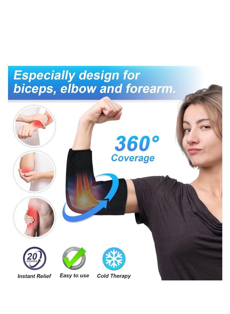 SYOSI Hot & Cold Therapy Flexible Ice Packs Compression Sleeve Reusable Gel Pack for Injury Wrap Knee Calf Elbow  - Image 3