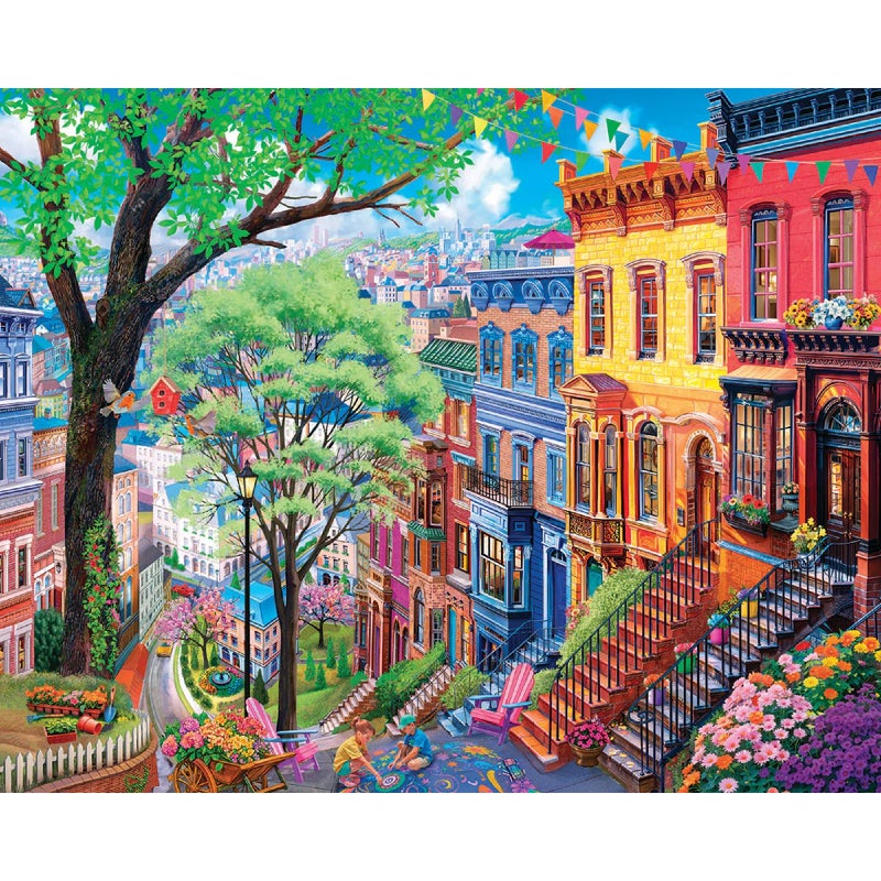 WHITE MOUNTAIN PUZZLES Spring in the City Puzzle 1 EA - Image 3