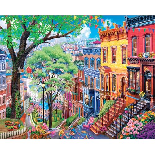 WHITE MOUNTAIN PUZZLES Spring in the City Puzzle 1 EA - Image 1