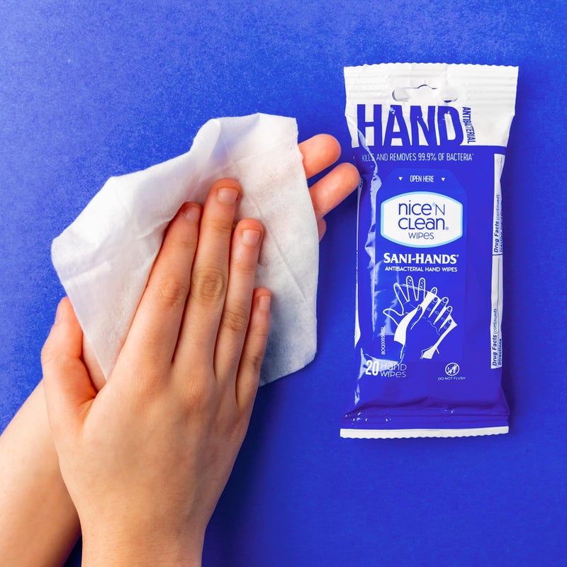 Nice 'N Clean Sensitive Skin Wet Hand Wipes Infused with Aloe & Vitamin E, Blue, 400 Count - Image 3