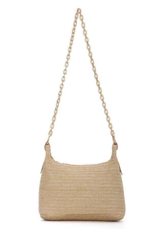 Fecialy Women Straw Shoulder Bag Woven Tote Handbag Summer Beach Bag VacationTravel Purse - Image 1