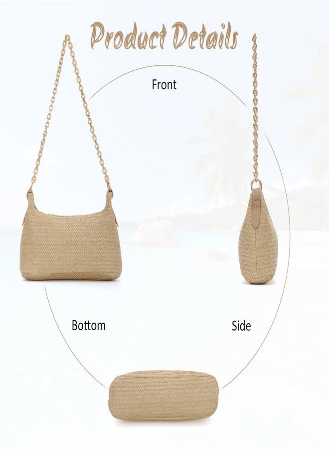 Fecialy Women Straw Shoulder Bag Woven Tote Handbag Summer Beach Bag VacationTravel Purse - Image 5