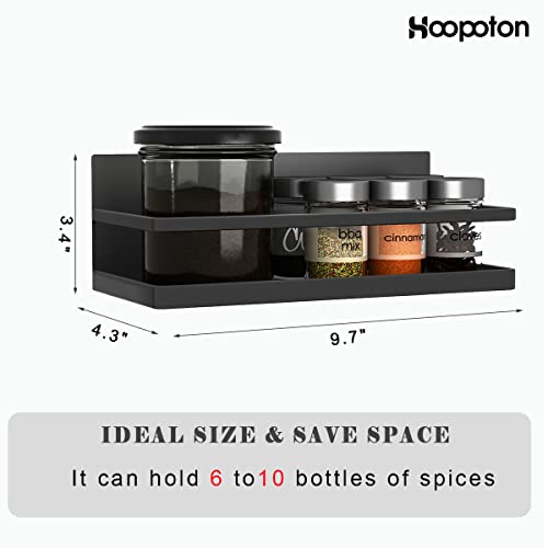 Hoopoton 2 Pack Magnetic Spice Rack, Easy to Install on The Side of Refrigerator/Space Saving Kitchen Organization Shelf Organizer for Cabinet - Image 2
