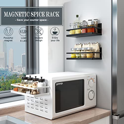 Hoopoton 2 Pack Magnetic Spice Rack, Easy to Install on The Side of Refrigerator/Space Saving Kitchen Organization Shelf Organizer for Cabinet - Image 5